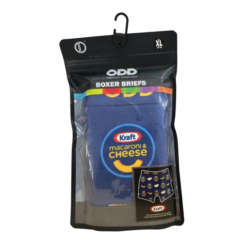ODD Kraft Macaroni & Cheese Boxer Briefs Men’s XL 36-38 NWT Novelty Underwear